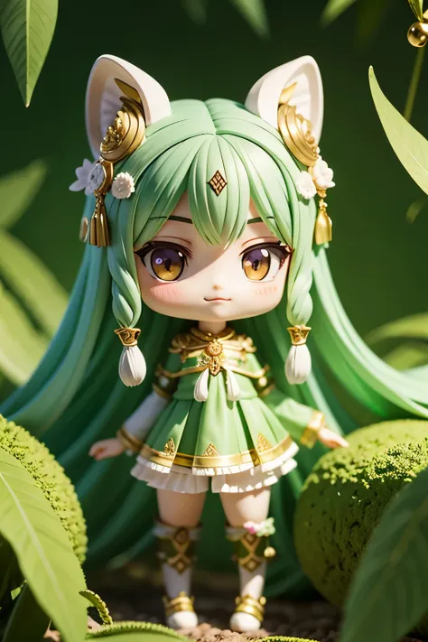 a cute and fluffy Gorgon with soft fur, highly detailed, masterpiece, extremely detailed, best quality, official art, beautiful and aesthetic:1.2, shallow depth of field, full body composition, chibi, beautiful detailed eyes:1.3, very happy:1