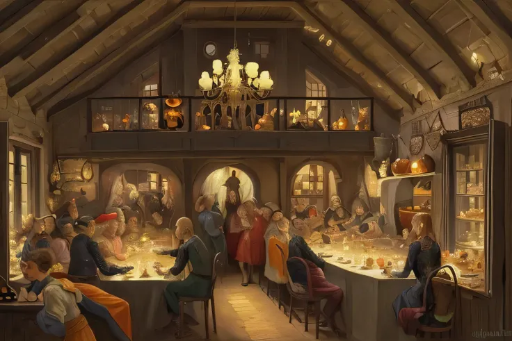 Arafe images of a house with lots of people inside ,  hidden object image , Hendrick Avercamp, Cafe for mice ,  Halloween Scene, Magical, 1990s Diner 、Zombies galore,  Peter Bruegel in a House with Lots of People  ,  Peter Bruegel in a House with Lots of P...