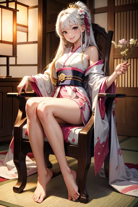 barefoot　 real　cute　Beauty　 cute女の子　 very beautiful in a chair 　 high image quality　  sexy　Long straight hair　  Japanese　Beautiful smile　Tongue licking