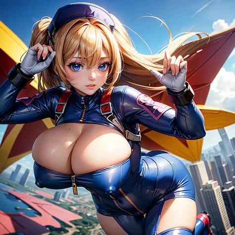 1 Cyber Girl, Skydive with style and enjoy the moment.、Camel Toe、Giant tit、Nipple Puffs、Cleavage、Plump、Super big breasts、Super big butt、parachute、Wingsuits