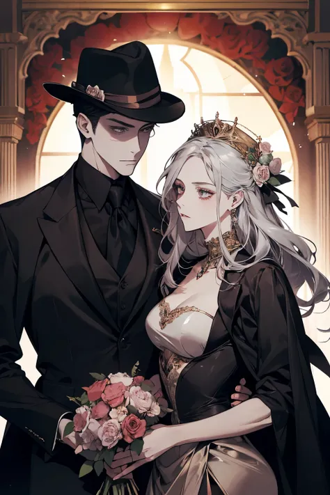 **Color Palette**: Select a color palette that exudes passion and mystery. Deep reds, blacks, and grays can symbolize both romance and the dangerous world of the mafia. Adding a hint of gold or silver can convey luxury and wealth.
**Images or Illustrations...