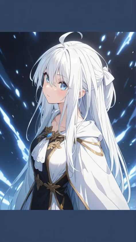  white hair,  boobs,  blue eyes, 