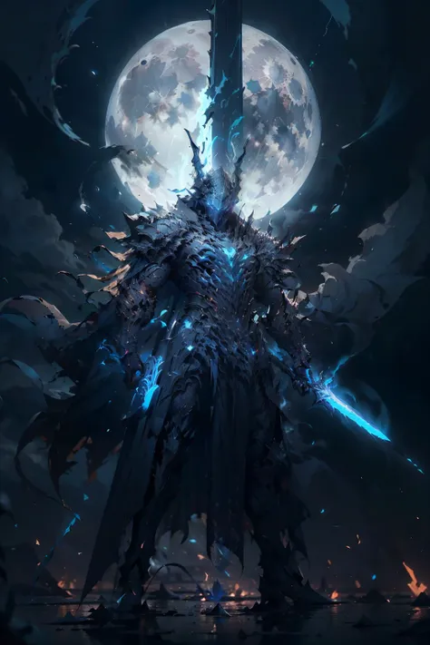 The moon hung high in the night sky, casting an eerie glow over the abandoned ruins. Amidst the crumbling walls and forgotten echoes of a once-grand castle, stood a lone figure. His silhouette was a stark contrast against the haunting backdrop.
His cloak ...