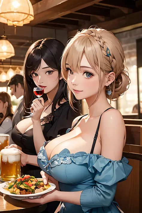  top quality 、 high res、( high image quality:1.2)、masterpiece、 detailed background 、( Beautiful face in every detail :1.4)、 very detailed face、 anatomically correct 、(Normal number of fingers:1.2)、 detailed eyes、 beautiful woman in her 20s 、( huge breasts:...