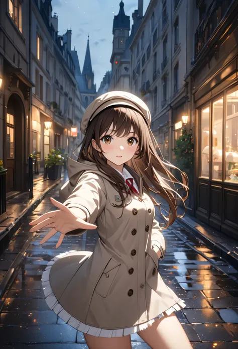 (( masterpiece,  better quality,  High resolution, UHD, perfect pixels ,  Depth of field , 4k, RTX, hdr))), 1 girl, single, alone,  Beautiful anime girl,  beautiful art style ,  Anime Character, (( long hair, fringe,  dark brown hair )), (brown eyes: 1.4, ...