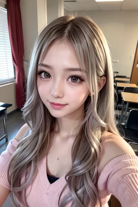 masterpiece, 8k, photo  realistic  ,   realistic  , 非常に   Details,   super high res, ///1 person,   most beautiful, 20 years old , (  sexy,  Japanese idol with long eyelashes ), ( gray hair:1.2),///  Human  Details Shiny Skin ,   Detailsな肌 , Beautifully   ...