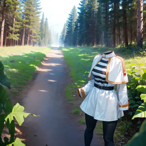 (invisible:1.5, no humans:1.5, headless:1.5, faceless:1.5), aafrie, white capelet, striped shirt, long sleeves, belt, white skirt, black pantyhose, (8k, RAW photo, best quality, masterpiece:1.2), (realistic, photo-realistic:1.37), photon mapping, radiosity...