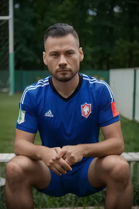 male, kstano, soccer player, wearing poland soccer t-shirt, portrait