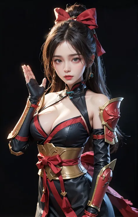 a close up of a girl , detailed strands of hair , big booobs ,  shadowbringers cinematic, 4 k detail fantasy, a beautiful fantasy empress, game cg, xianxia fantasy, xianxia hero, 2. 5 d cgi anime fantasy artwork, cinematic goddess close shot, ruan jia and ...