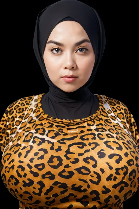 Jumbo (Singlet), Chubby adorable, 1 girl, (face to face), ************, baby face, angry face expression, half body portrait, (face details: 1), (eye details: 1), ((big breasts)). wearing transparent transparency soft long shirt, hijab, .. Cute posed. prop...