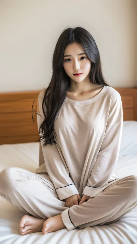  beauty、pajamas、 black hair、 book