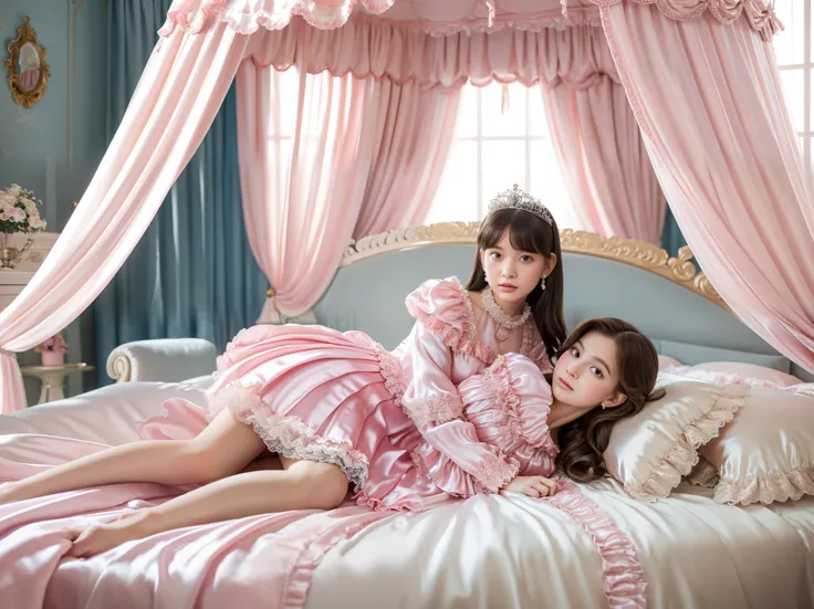,highest quality, masterpiece, highest resolution, artwork, super それにget used to it, many get used to it, get used to it, それにget used to it, 3k realistic pictures,,((young russian short girls)),((twelve yaers old)),Ultra-detailed juvenile face,three are pr...