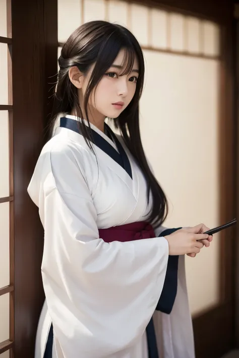 R-18.(masterpiece),  woman in high resolution Hanfu,  Japanese/Asian face ,  perfect face, Asian black ,  dark eyes,  very charming , rape.