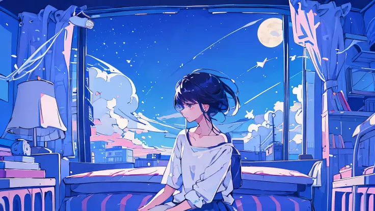 delicate, masterpiece, Night Sky,  One Girl 