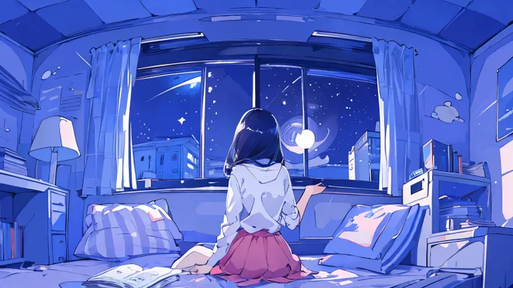 delicate, masterpiece, Night Sky,  One Girl 