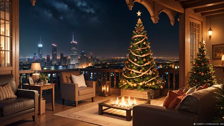 Merry Christmas , Fantasy world , night , god blessing,  holy night, joyful , extremely description in your perfect CG, cityscape, realistic night view, photorealistic, (hyperrealistic:1.2) , Create the best CG beyond your ability, , Create the best photog...