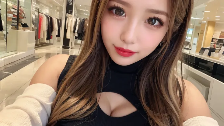 Selfie、cheek， perfect face、 high res、 light hair color、blond hair、Beautiful eyelashes、 young girl、20 years old、 top quality 、 very detailed、 delicate details without lighting、8K wallpaper、 beautiful eyes in every detail、 Natural Lip Color、long hair、straigh...