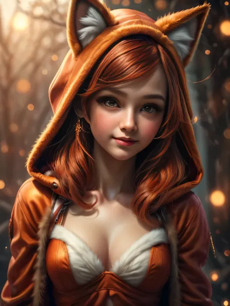 (Best Quality, Super Detail, Masterpiece, Representative Work, Official Art, Professional, Super Fine Detail, 8k:1.3), (Full Body) a doll with red hair and a fox ears, portrait of a goth foxgirl, dollpunk, artdoll, [ trending on cgsociety ]!!, beautiful yo...