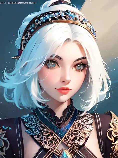 a woman with white hair and tattoos wearing a headdress, epic fantasy art style hd, fantasy art style, digital fantasy art ), 8k high quality detailed art, detailed fantasy digital art, 4k fantasy art, epic fantasy art style, trending digital fantasy art, ...