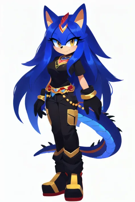 oc, Mobian, female, shadow The hedgehog but female, mystic hedgedragon (hedgehog and dragon hybrid), A beautiful white furred hedgehog (white and black stripped) not blue, gold eyes, very long hair/quills with red stripes, hair ornaments, long hair bangs, ...