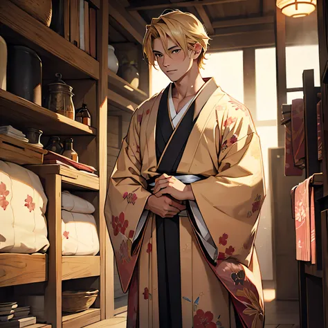 Blonde　kimono　 young man