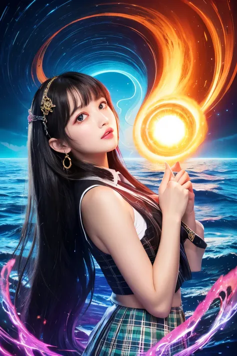  high image quality、 Genuine、 bright colors、Artistic、 fantastic、 A Fanciful Different Dimension、 black hole、The Goddesss Thunderstorm 、Wave of the Goddess 、The Goddesss Wrath 、Sparkling spellings、 Symmetry 、schoolgirl goddess 