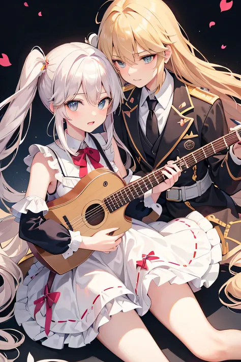 Draw a military-style woman who matches the lyrics below.

My girlish heart is shaking and shaking!

Its really, really dangerous

Help me, darling! Crazy, crazy

Ive come to a new world

Ill overcome all the excitement! Ill step on it! Lets go!

Balalaika...