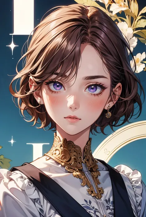 (extreamly delicate and beautiful:1.2), 8K,(masterpiece:1.0),(best_quality:1.0), 1 girl, and intricate detailing, Enlarged textures, and intricate detailing, finely eye and detailed face, and intricate detailing, red curl short hair, (closed mouths), Perfe...