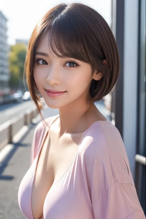 photorealistic、( Perfect Anatomy)female 1 person、(The age is 32:1.2)、Hairstyle is medium cut、 that only wears Pareos is light brown、Applying blush to the cheeks、Wearing false eyelashes、 wearing silver colored contact lenses、There are light eyeshadows、 lips...