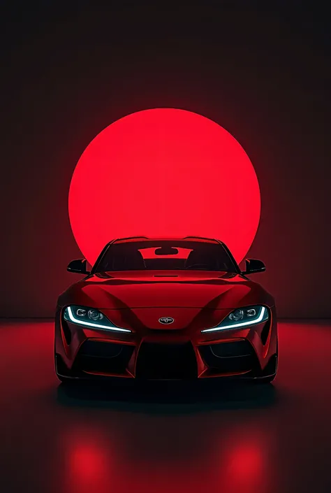 showroom name insta page "auto vista"
edit the car and make it into supra mark4 themed red n black
Add highlights to the car silhouette for a more dynamic 3D effect.
Include iconic design features of the Supra Mark IV, like the rear wing or headlight
make ...