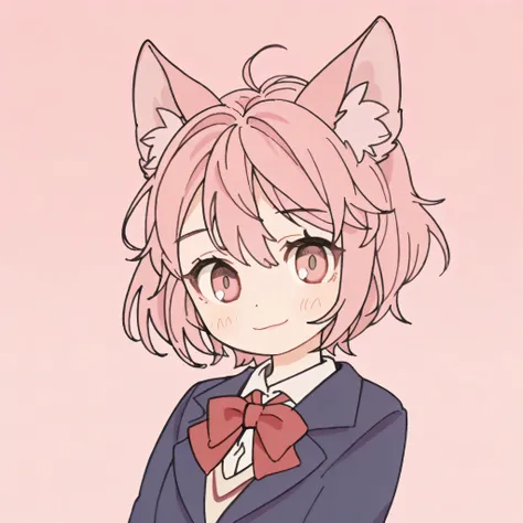 chibi, score_9, score_8_above, score_7_above, source_anime, INTERVAL
1girl, Alone, looking at viewer, gradient background, above body, light smile,
Aira Shiratori, pink hair, with cat ears, short hair, pink eyes,
school uniform, blue blazer, white collared...