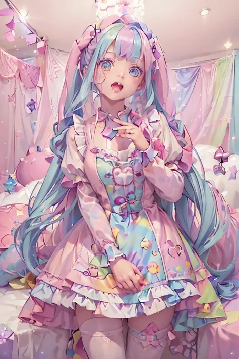 (8k, top quality , Masterpiece : 1.2), super high res, beautiful women, super detailed face, DETAILS EYES ,Nose Flash ,( pink hair, Light blue multicolored hair pose with ),Bang, twin tails, are expressionless, open your mouth,break, sailor collar, Ca...