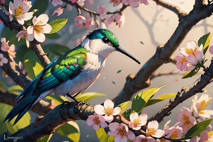 Hummingbird Drawing sitting on a branch with flowers, Detailed painting by Andrei Ljabovichev, trendy , Arabesque, Detailed painting 4k, BEAUTIFUL 4K ART , Hummingbird Drawing, Colourful and Detailed, Beautiful Paintings of Tall Things , Beautiful Nature, ...