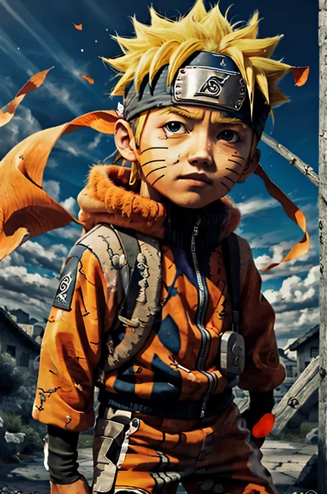 Naruto,1boy, black_background, fire, 9 fox tails,