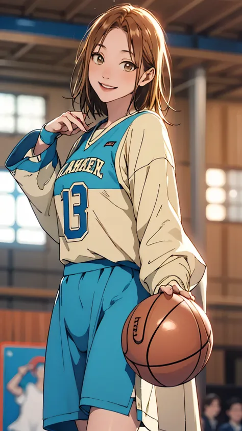 Kano Chinatsu 、 Basketball Uniform 、smile、