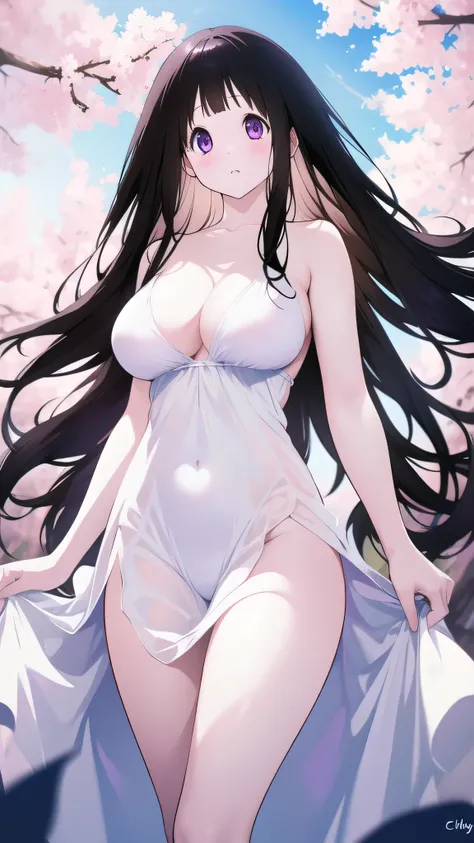 Chitanda，Completely naked，Very white skin， Big Breasts 