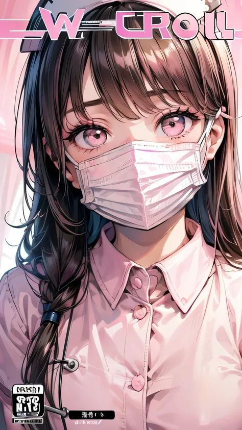 ((masterpiece:1.3))， depth of field ， super high res，Super fine，16k quality， RAW photos ，(( Photorealistic ))，cute nurse girl ， very cute顔， very cute瞳，Beautiful eyelashes，Double eyelids， natural makeup，Brown middle haired ， brown eyes，((Nurse uniform))， st...