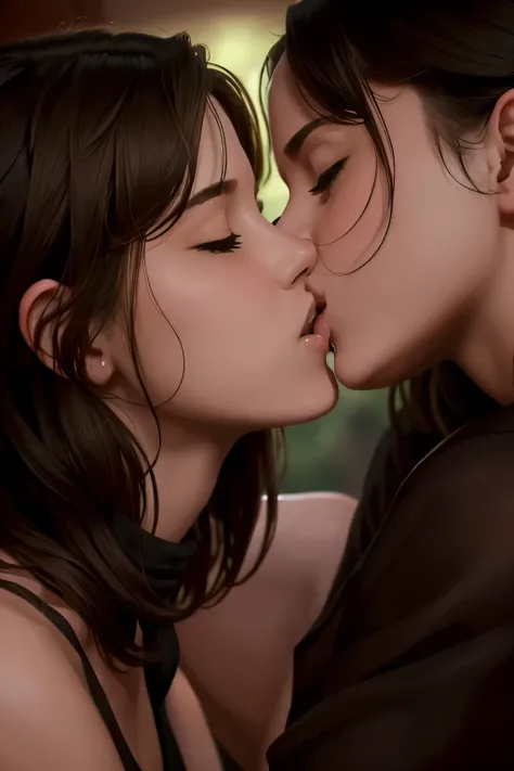 1girl, 1boy, kissing, yuri, yuri kiss, intertwined tongues, exchanging drool, shoulders and neck, sweaty, hot embrace, stringy drool,bedroom, hidden, face to face, wide s hot, uhd, masterpiece, anatomically correct, textured skin, high quality, high detail...