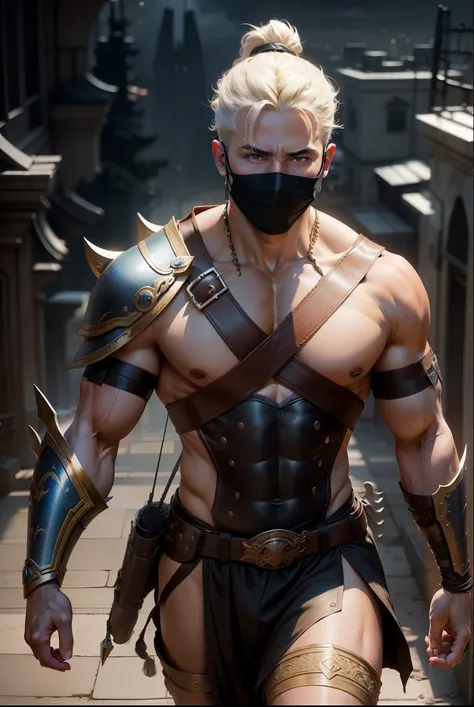  aerial theme warrior costume for men with mask