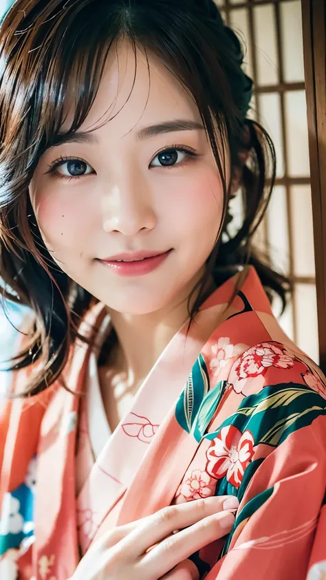 Top quality, one beautiful woman, kimono,Age 30, 35 mm lens,f/1, 