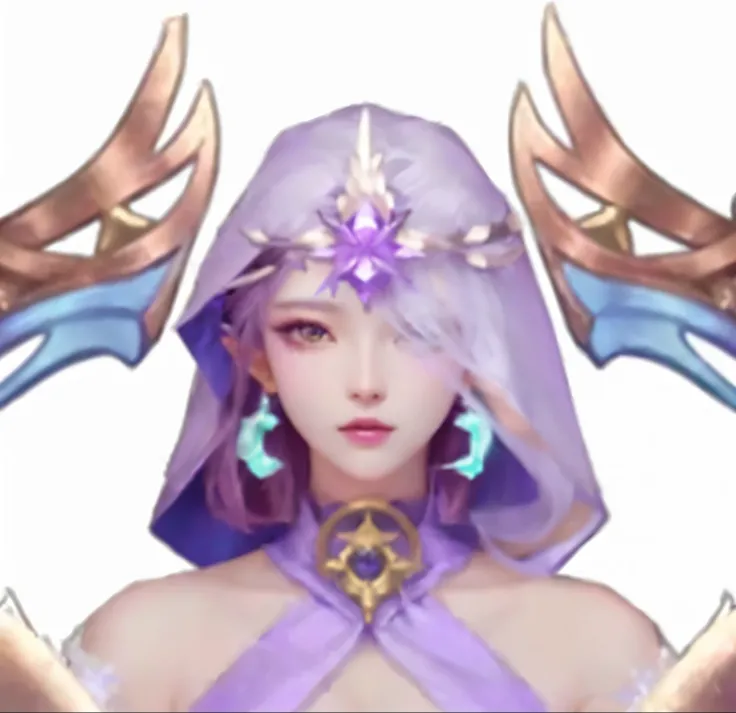 a close up of a woman with a purple hat and purple dress, character icon, heise jinyao, ethereal skin, masterpiece goddess of sorrow, portrait knights of zodiac girl, alluring elf princess knight, beautiful celestial mage, inspired by Lan Ying, yun ling, p...