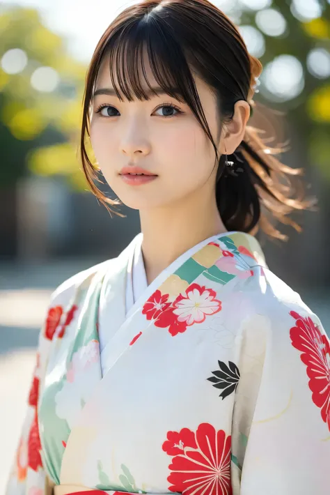 (8k, RAW photos, top quality , high res:1.1), (超 realisticな:1.4),( realistic, realistic:1.3),Japanese Beauty、kimono、(( upper body:1.3))