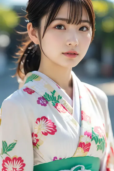 (8k, RAW photos, top quality , high res:1.1), (超 realisticな:1.4),( realistic, realistic:1.3),Japanese Beauty、kimono、(( upper body:1.3))