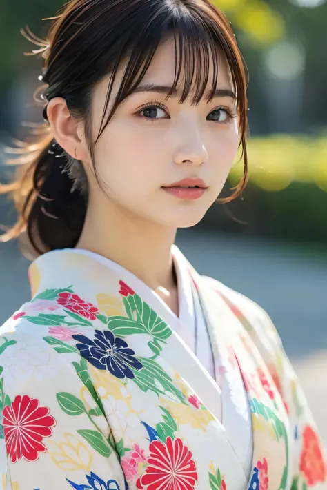 (8k, RAW photos, top quality , high res:1.1), (超 realisticな:1.4),( realistic, realistic:1.3),Japanese Beauty、kimono、(( upper body:1.3))