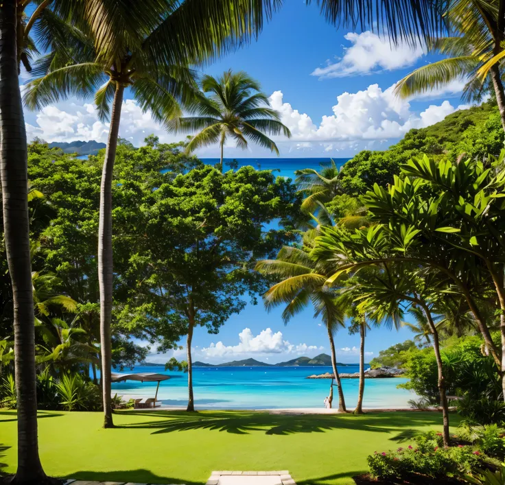 The Seychelles gardens view landscape 