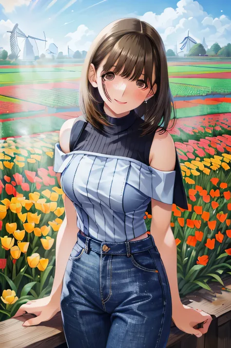 anegasaki nene、Shiny brown hair, short hair, (Beautiful brown eyes、Sparkling eyes, Fine grain)、smile、Ultra-detailed eyes、Highly detailed face, Highly detailed eyes,




1 Woman Standing, (Looking at the audience), ((Sleeveless black one-shoulder ribbed kni...