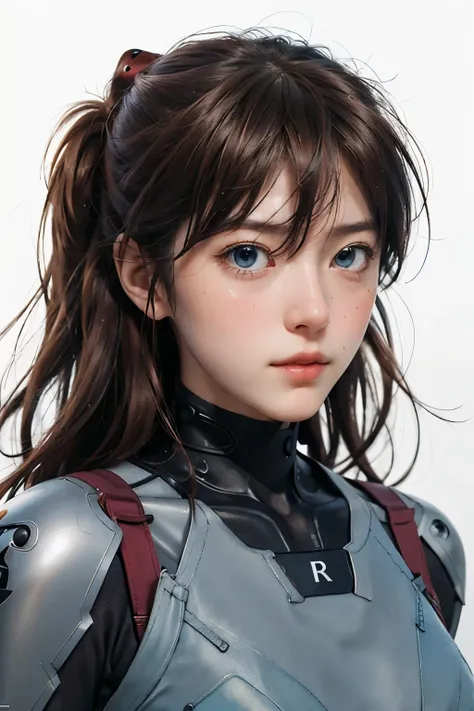 (((Realistic)))picture, masterpiece, highest quality, One Girl, Plump body, highest quality, Pale-skinned, Ryu Asuka Langle, Plug Suit 02, Black background, (Face and eye details:1.1), Earth Eye、Individuality, blush, ((Shy)), Very delicate and beautiful gi...