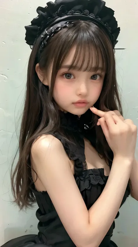 Gothic Lolita:1.0、Round face:2.0、Curly Hair:2.0、 cowboy shot :2.0、Extreme pose、 white blonde hair、 waist-length hair 、Northern Europe:1.0、 beautiful girls、 White Background 、 cute、young、 True Face 、 shiny hair 、whole body、Tab top quality , shape, ...