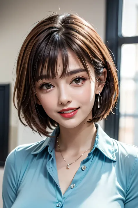 ((masterpiece, 最 High Quality , High Quality :1.4, 16k)), (1girl), office, ( Portrait :1.1),
grin, lipstick, Compensate, ultra detail hair, super detailed face, perfect eyes, perfect face, ( beautiful alignment of teeth), pixie cut, earrings for wom...