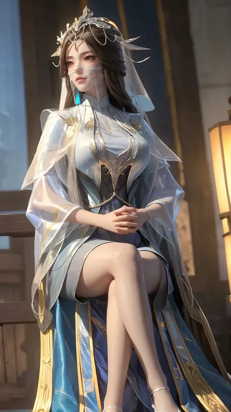 Arad woman in a dress sitting on a throne, cute anime waifu in a nice dress, very huge huge large fake breasts like it will burst out from her dress, trending on cgstation, 8K high quality detailed art, anime barbie in white, highly detailed exquisite fana...